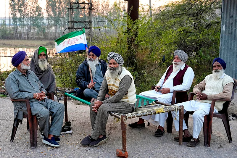 Farmers protest at Shambhu Border photo