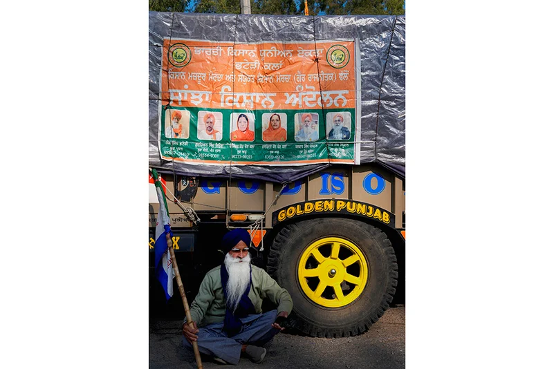 Farmers protest at Shambhu Border photo