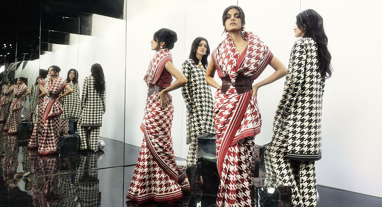 Ekaya Banaras X Bhawna Sharma Collection Introduces Houndstooth Sarees