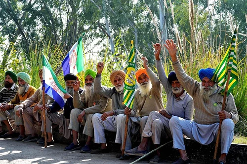 | Photo: SURESH K PANDEY for Outlook India : Protesting Farmers at the Shambhu Border