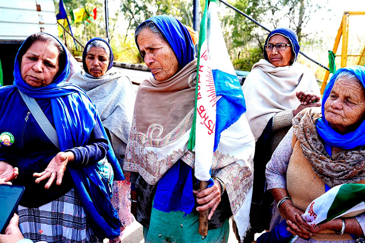 Women Protesting At Shambhu Border photo_2