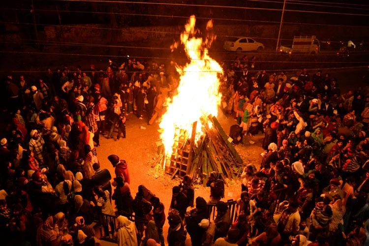 Games around Lohri bonfire