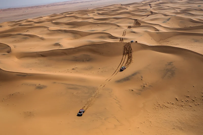 Dakar Rally 2025 Stage 8 from AL DUWADIMI to RIYADH, Saudi:  Nasser Al-Attiyah and Seth Quintero