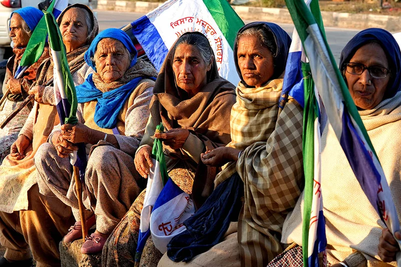 Women Protesting At Shambhu Border photo_3