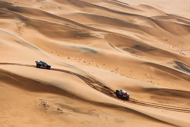 Dakar Rally 2025 Stage 8 from AL DUWADIMI to RIYADH, Saudi: Lucas Moraes and Mitch Guthrie