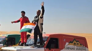 Instagram/ @sanjaytakale_motorsport : Sanjay Takale (right) celebrates his feat.