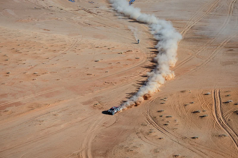 Stage 4 of the Rally Dakar 2025 from Al Henakiyah to Al Ula: Nasser Al-Attiyah, Edouard Boulanger