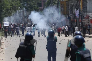 AP : Students clash with riot police during a protest against a quota system for government jobs, in Dhaka