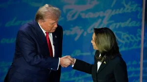 | Photo: AP : L: Former US President Donald Trump | R: Vice President Kamala Harris