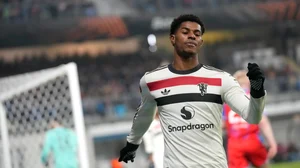 AP Photo/Petr David Josek : Manchester United's Marcus Rashford reacts during the Europa League soccer match between Viktoria Plzen and Manchester United at the Doosan Arena in Plzen, Czech Republic.