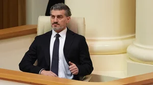 AP : Georgian president-elect Mikheil Kavelashvili attends a parliament session in Tbilisi on Saturday (December 14, 2024).