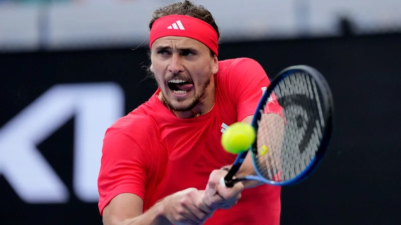 Alexander Zverev in action at the Australian Open.