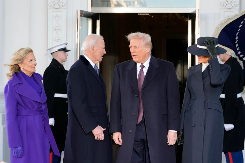 Dr Jill Biden, Joe Biden with Donald and Melania Trump