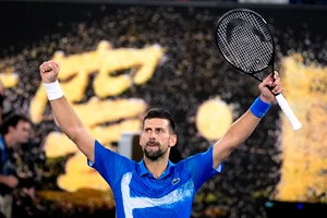 | Photo: AP/Asanka Brendon Ratnayake : Australian Open 2025: Novak Djokovic celebrates after defeating Carlos Alcaraz