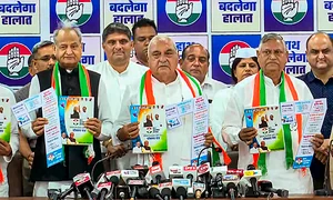 PTI : Congress releases poll manifesto for Haryana Assembly elections 