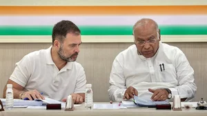 PTI : Congress chief Mallikarjun Kharge with party leader Rahul Gandhi |