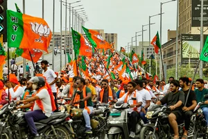 PTI : File photo of a BJP bike rally in Ahmedabad