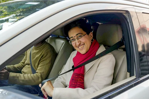 | Photo: PTI/Shahbaz Khan : Delhi polls: Atishi files nomination