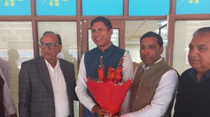 SAI : Devendra Jhajhariya before filing his nomination for the post of president, Paralympic Committee of India, at Jawaharlal Nehru Stadium, New Delhi on February 28, 2024.