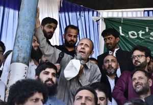 Yasir Iqbal : Engineer Rashid at Baramulla rally |