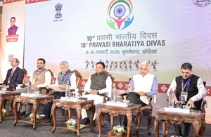 X/@AdhikariBN : EAM S Jaishankar alongside other dignitaries at Pravasi Bharatiya Diwas event in Bhubaneshwar