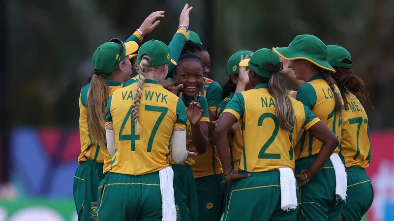 The South Africa womens under-19 cricket team.