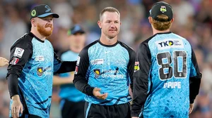 X/Big Bash League : Adelaide Strikers in action against Brisbane Heat in Big Bash League. 