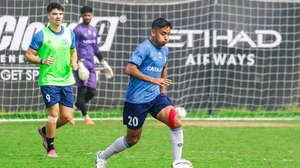 X/Jamshedpur FC : Jamshedpur FC players train ahead of their Indian Super League match against Mumbai City FC.