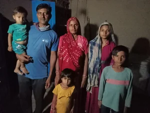 Heero and Lakshmi Thakur with their kids