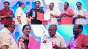 X/IFFK : Pedro Freire and Payal Kapadia receiving awards at IFFK 2024