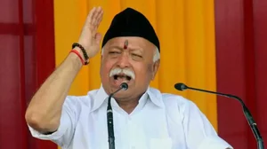 RSS chief Mohan Bhagwat addresses a gathering.(File photo)