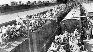 People migrating during the India-Pakistan Partition 