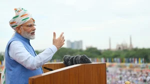 File photo : File photo of PM Modi addressing the nation on 76th Independence Day from the ramparts of Red Fort, Delhi