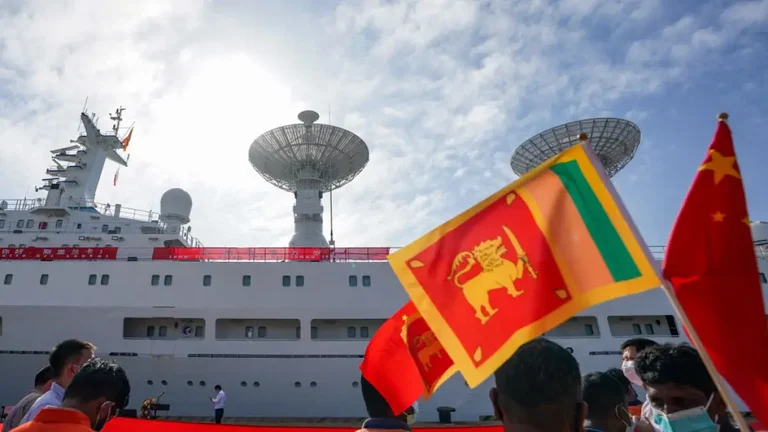 Chinese 'spy ship' Yuan Wang-5 being welcomed in Sri Lanka - null