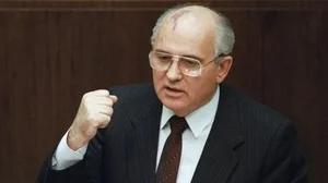 Soviet leader Mikhail Gorbachev