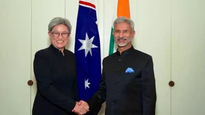 Australian Foreign Minister Hon Penny Wong (R) with Indian External Affairs Minister S. Jaishankar