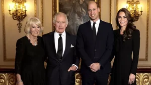 King Charles III, the Queen Consort Camilla, the Prince of Wales William, and Princess of Wales Kate