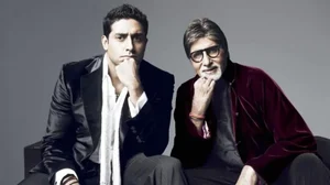 Abhishek Bachchan with father Amitabh Bachchan