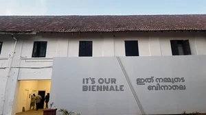 A poster at Aspinwall House, Kochi-Muziris Biennale