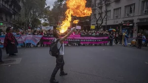 Transgender community members march in Argentina