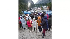 Devotees visit Shri Hemkund Sahib Gurdwara