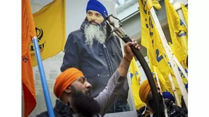 File Pic  : Protest over the shooting of Hardeep Singh Nijjar, Khalistani terrorist who headed the terrorist organisation Khalistan Tiger Force (KTF)