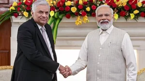 File Photo : Sri Lankan President Wickremesinghe with PM Modi