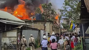 Visual from ethnic clashes in Manipur