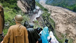 Nature’s Fury: Flooded river and collapsed road in Uttarakhand