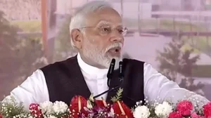 Prime Minister Narendra Modi lays foundation stone for Varanasi Stadium.