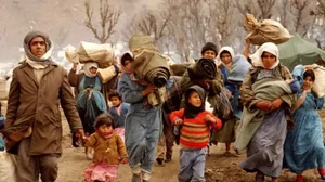 Kurdish refugees photographed at a camp in the mountains near Isikveren, Turkey (1991)