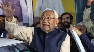 Nitish Kumar at JD(U) meeting