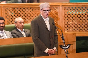 | Photo: PTI/S Irfan : J&K Chief Minister Omar Abdullah in Assembly |