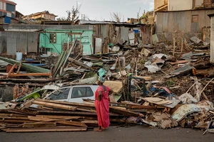 | Photo: AP/Adrienne Surprenant : Aftermath of Cyclone Chido in Mayotte